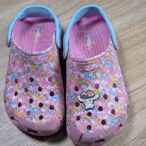 CROCS Lisa Frank Unicorn Classic Clogs Juniors Sz 4